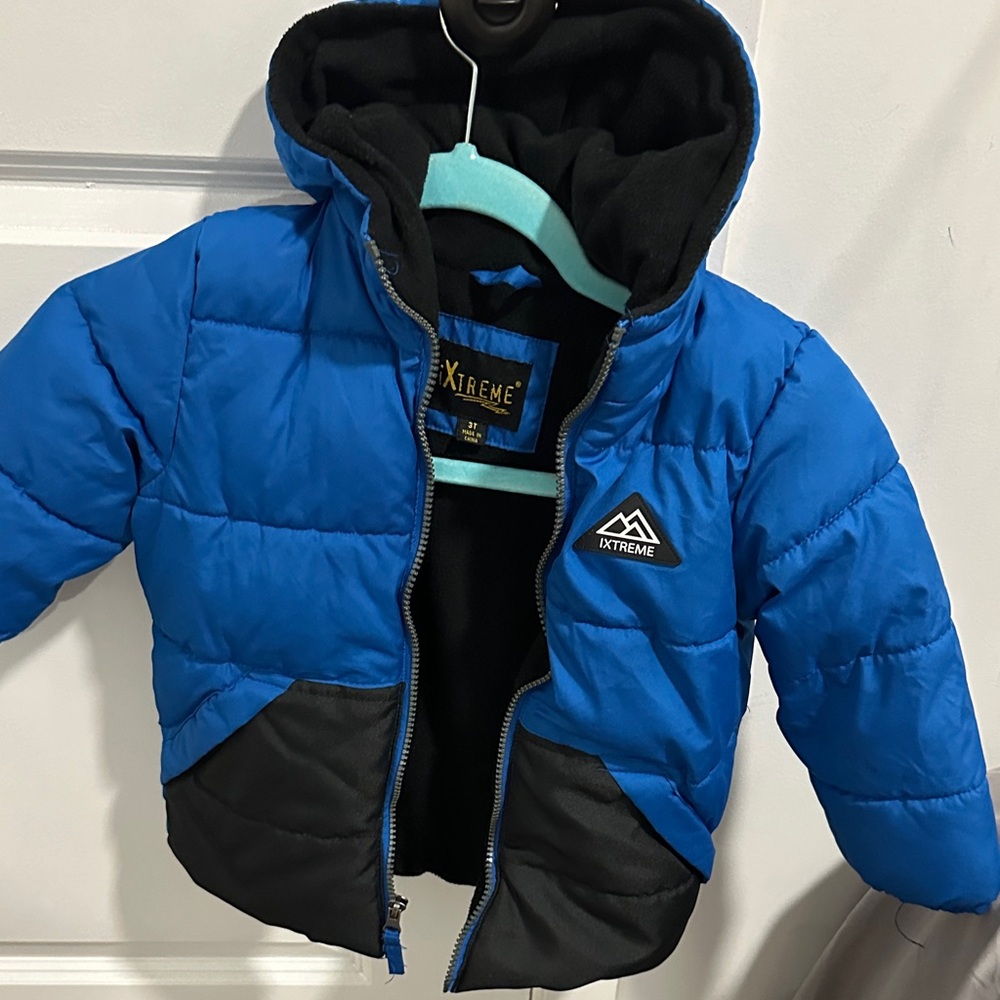 Extreme Blue and Black Hooded Jacket